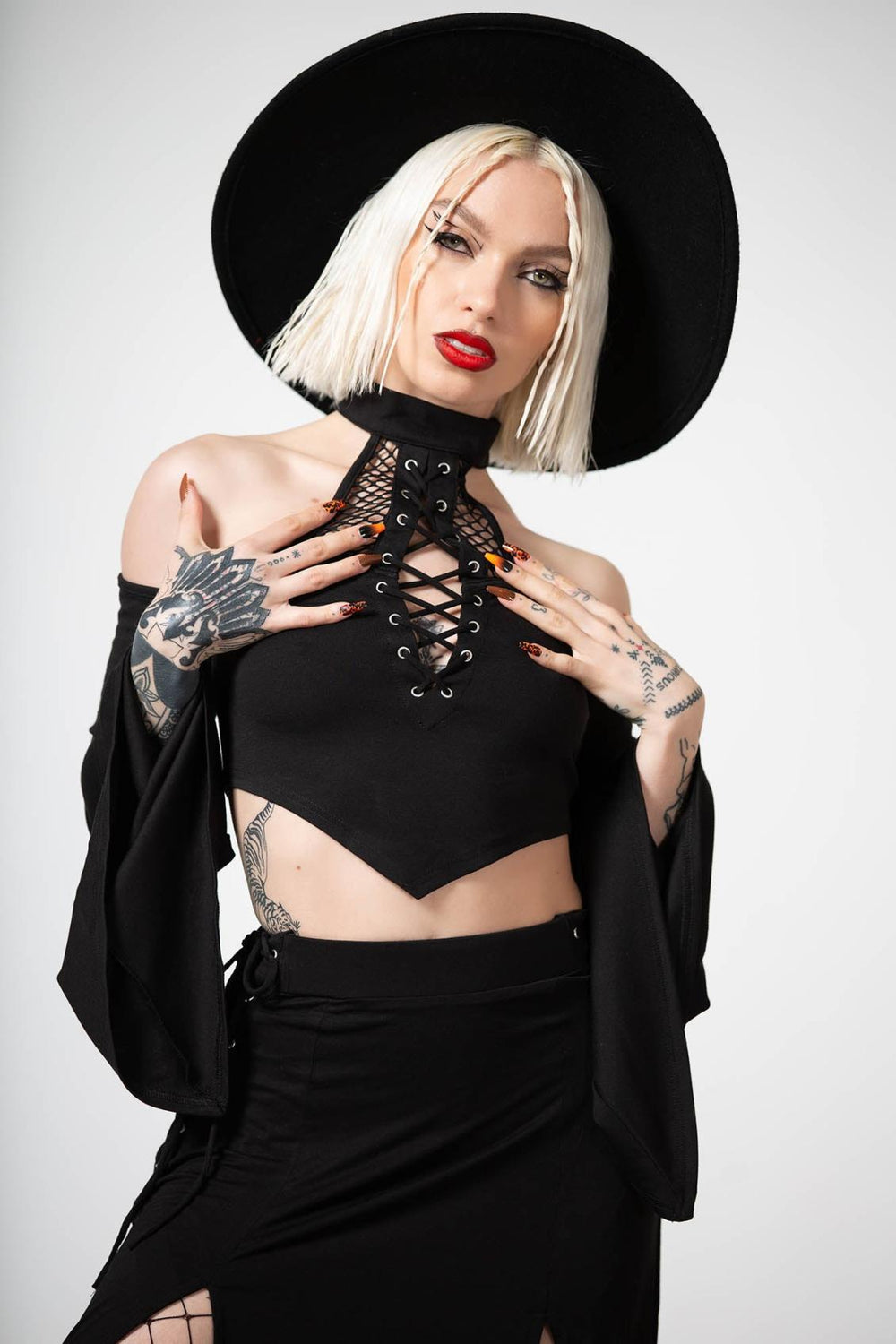 Women Long Sleeves | Killstar Maidenhead Cold Shoulder Top