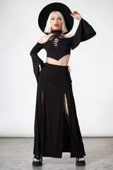 Women Long Sleeves | Killstar Maidenhead Cold Shoulder Top