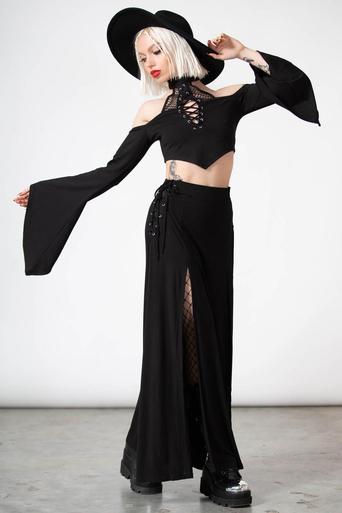 Women Long Sleeves | Killstar Maidenhead Cold Shoulder Top