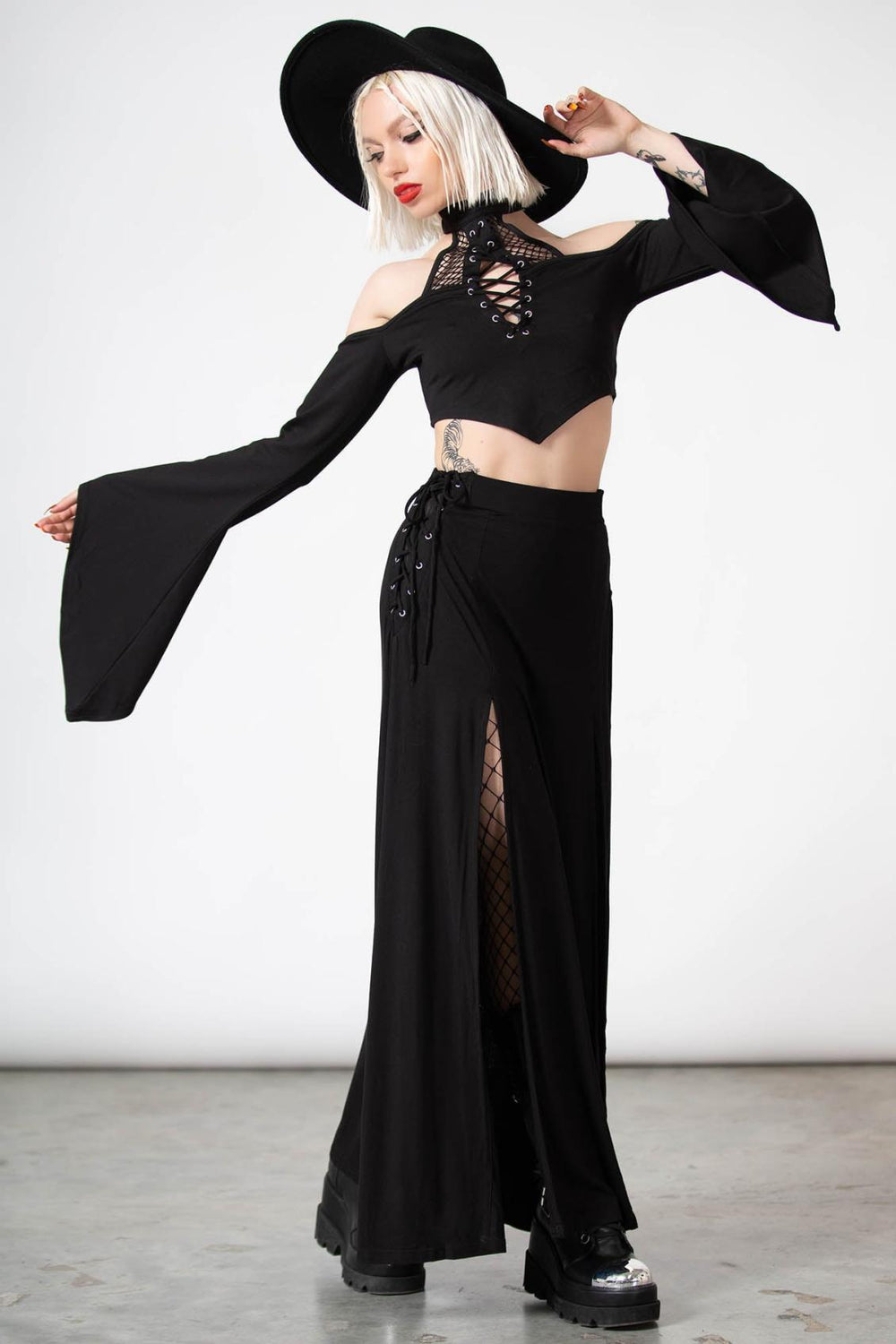 Women Long Sleeves | Killstar Maidenhead Cold Shoulder Top