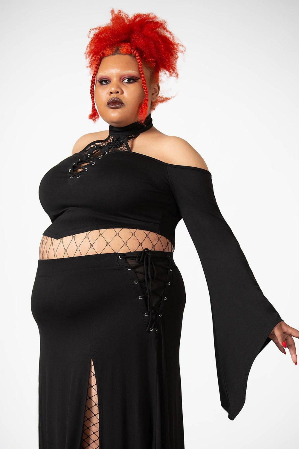 Women Long Sleeves | Killstar Maidenhead Cold Shoulder Top