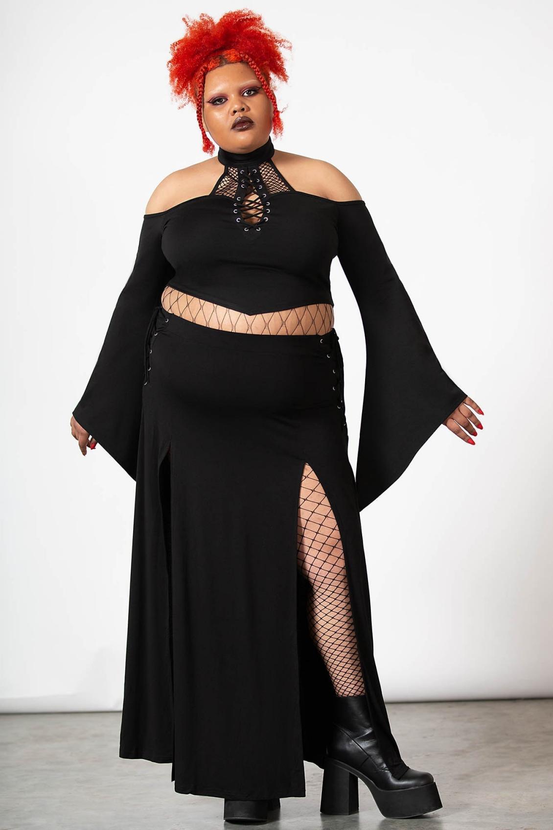 Women Long Sleeves | Killstar Maidenhead Cold Shoulder Top