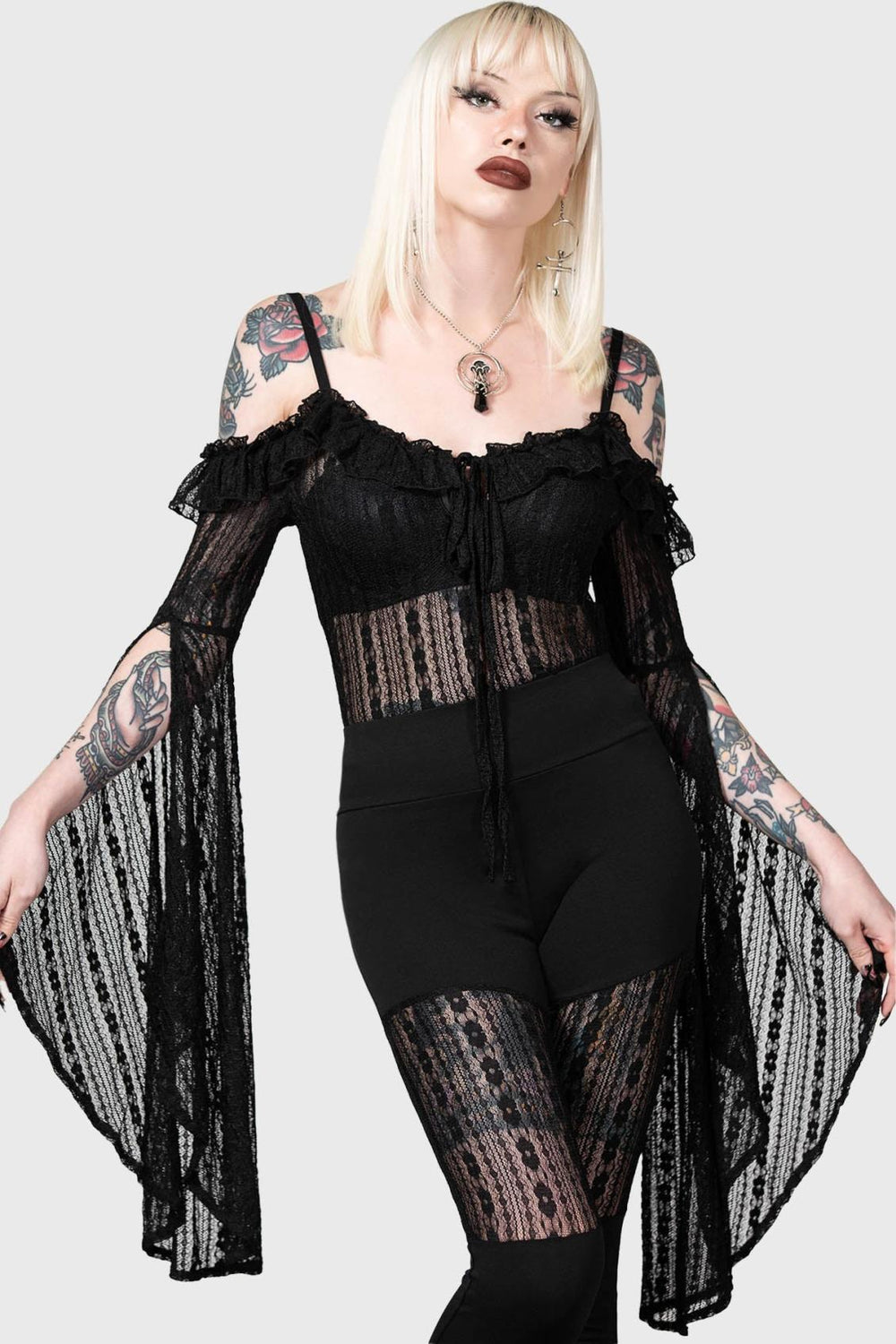 Women Long Sleeves | Killstar Melisanda Bardot Top