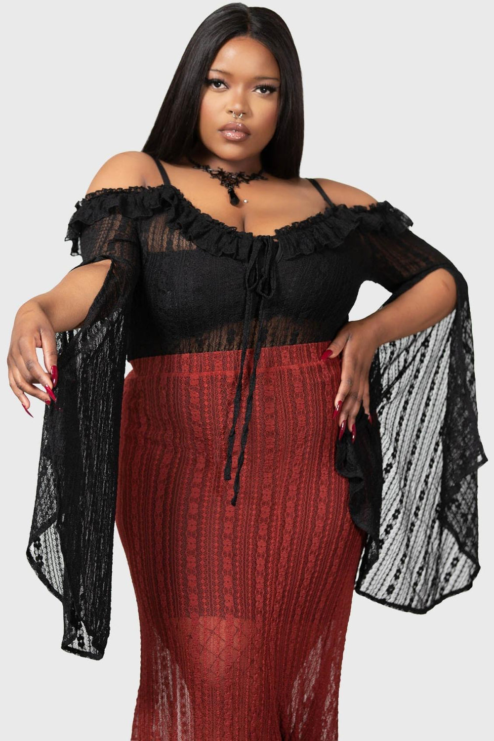 Women Long Sleeves | Killstar Melisanda Bardot Top