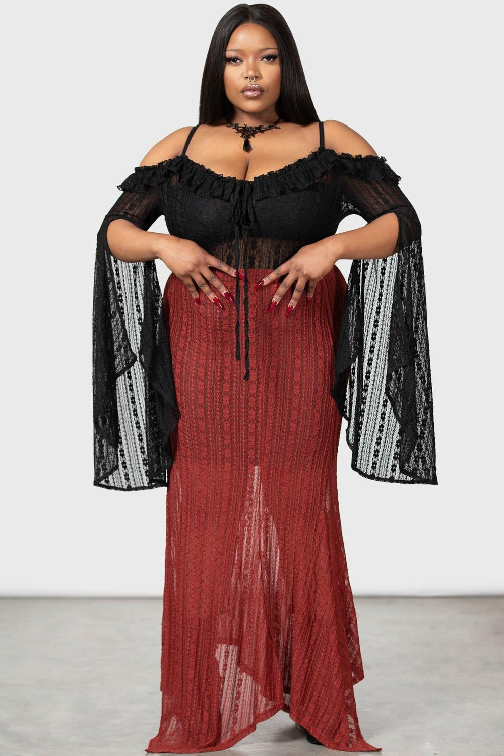 Women Long Sleeves | Killstar Melisanda Bardot Top