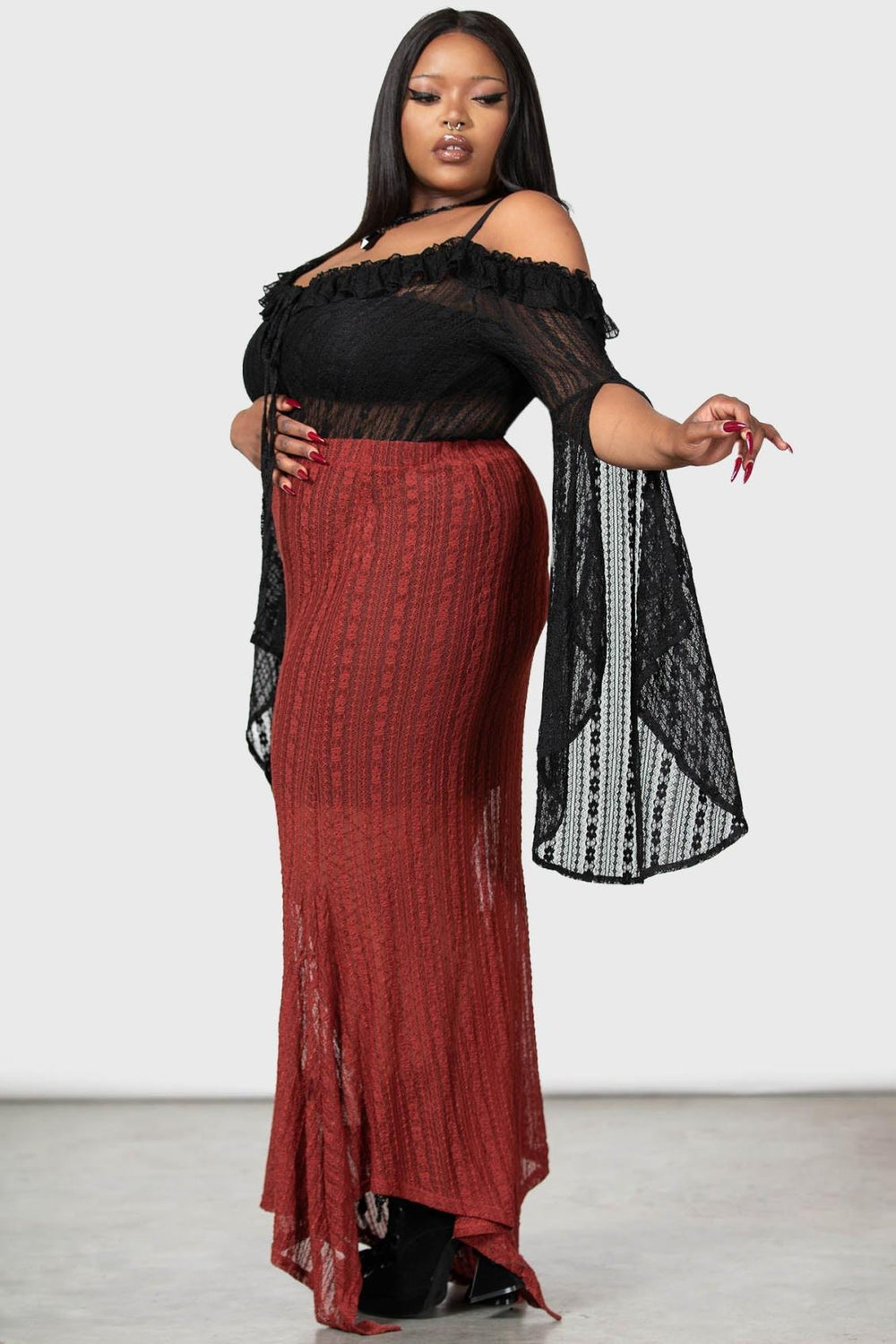 Women Long Sleeves | Killstar Melisanda Bardot Top