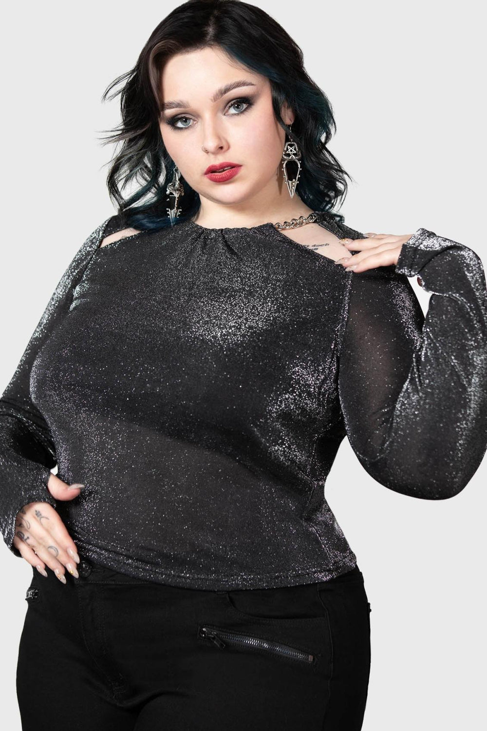 Women Long Sleeves | Killstar Metals Reflection Top