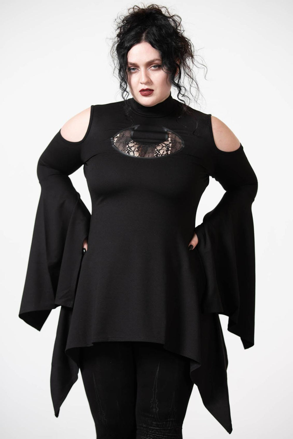Women Long Sleeves | Killstar Moonshine Cold Shoulder Top