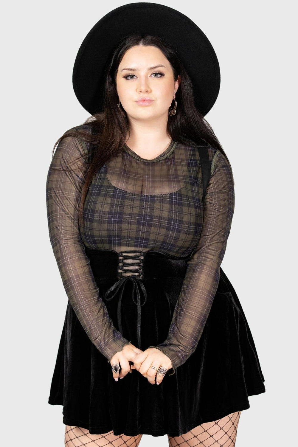 Women Long Sleeves | Killstar Moss Cover Mesh Top