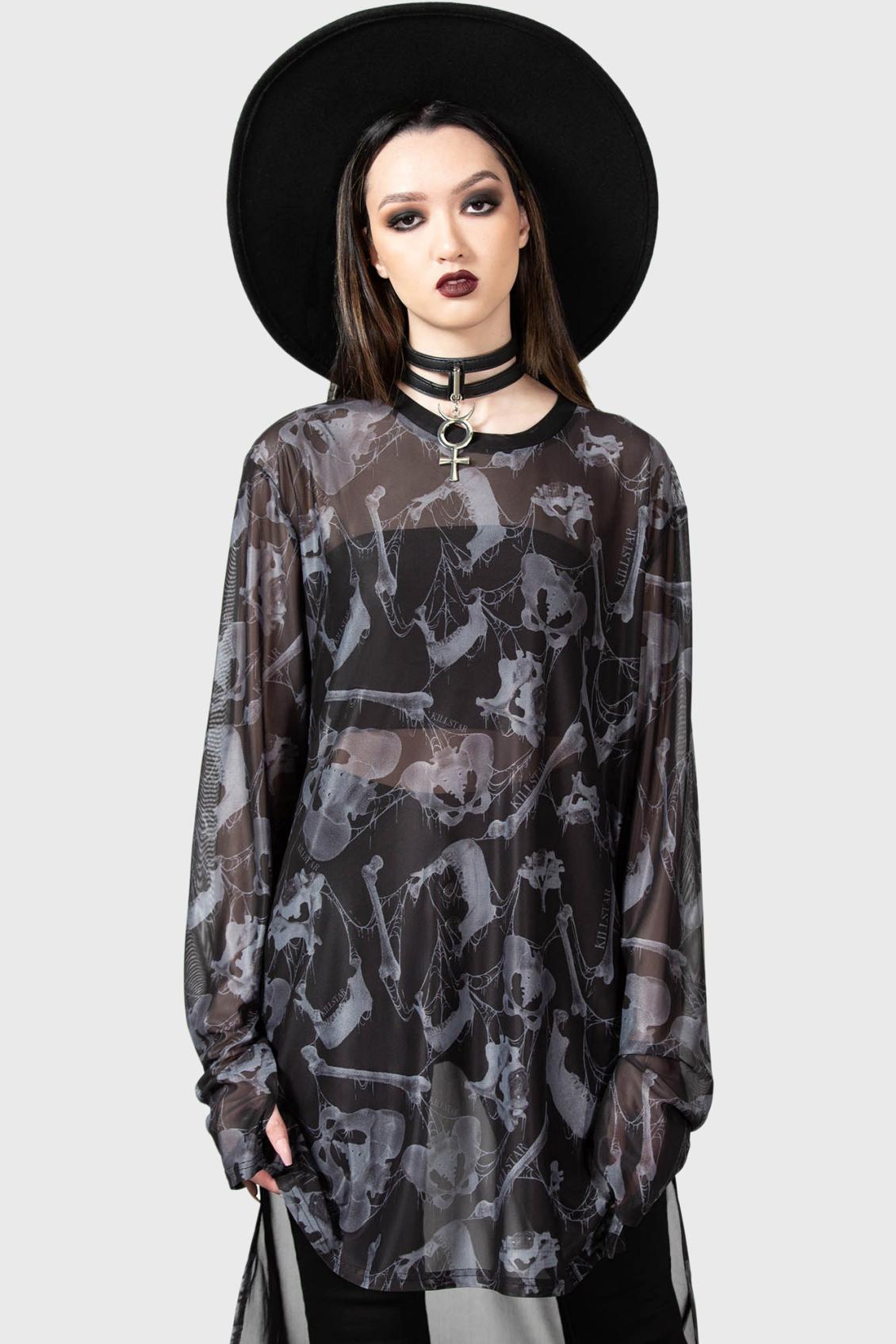 Women Long Sleeves | Killstar Ossuary Long Sleeve Top