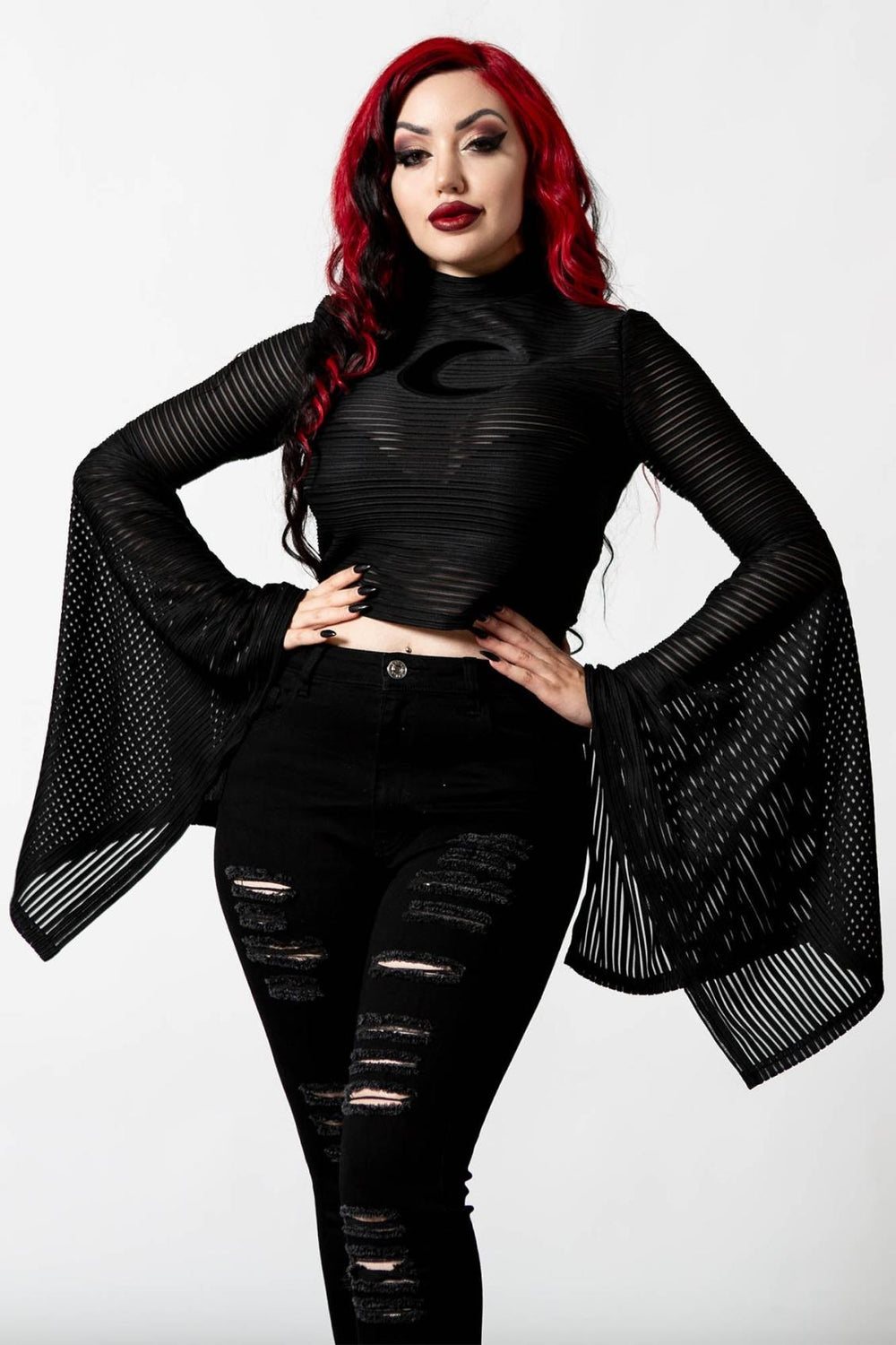 Women Long Sleeves | Killstar Phases Striped Top