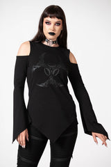 Women Long Sleeves | Killstar Voxy Cold Shoulder Top