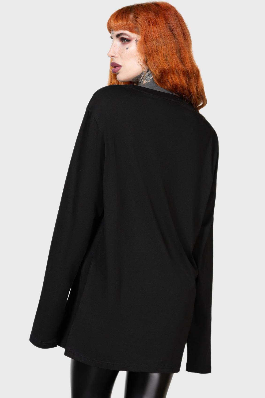 Women Long Sleeves | Killstar Warned Long Sleeve Top