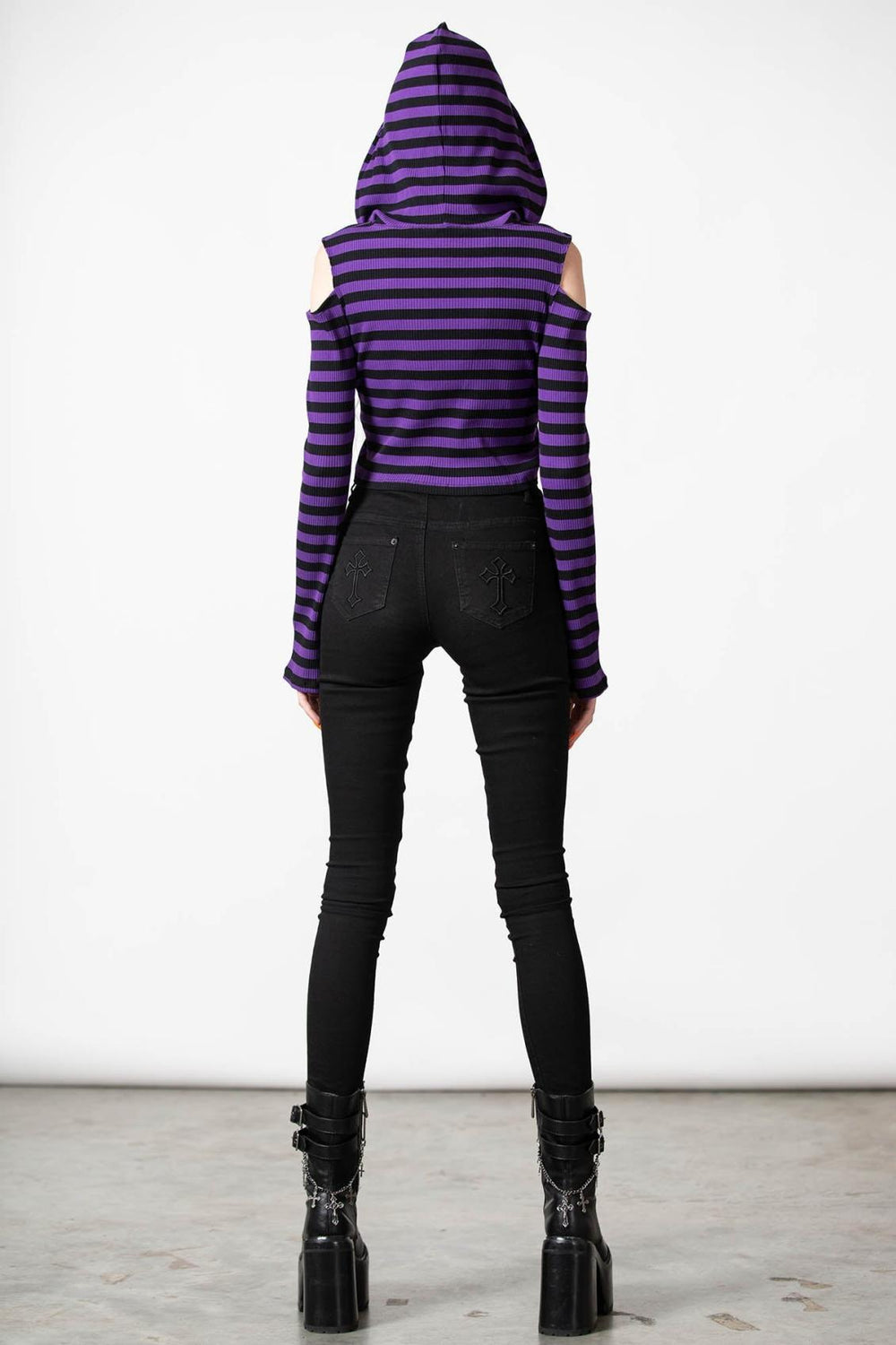 Women Long Sleeves | Killstar Zephyr Hooded Top [PURPLE]