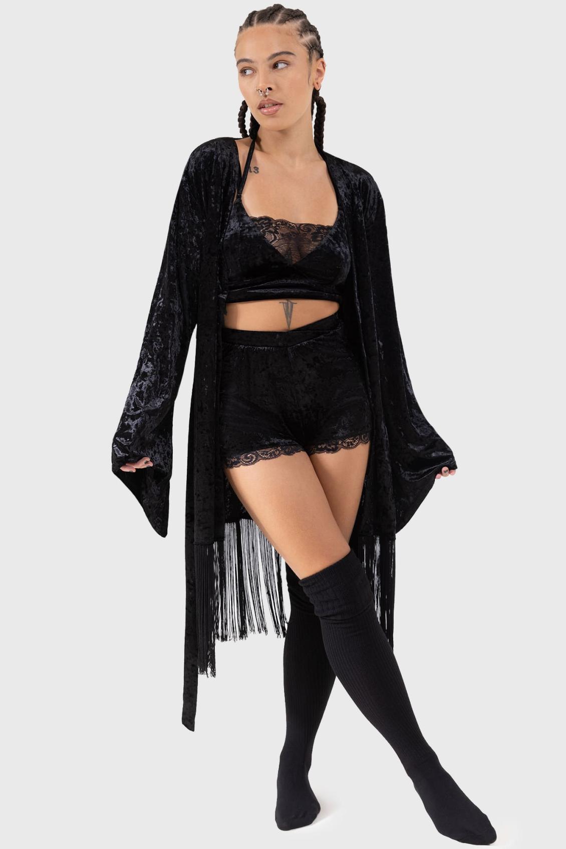 Women Loungewear | Killstar Burnt Obsidian Robe