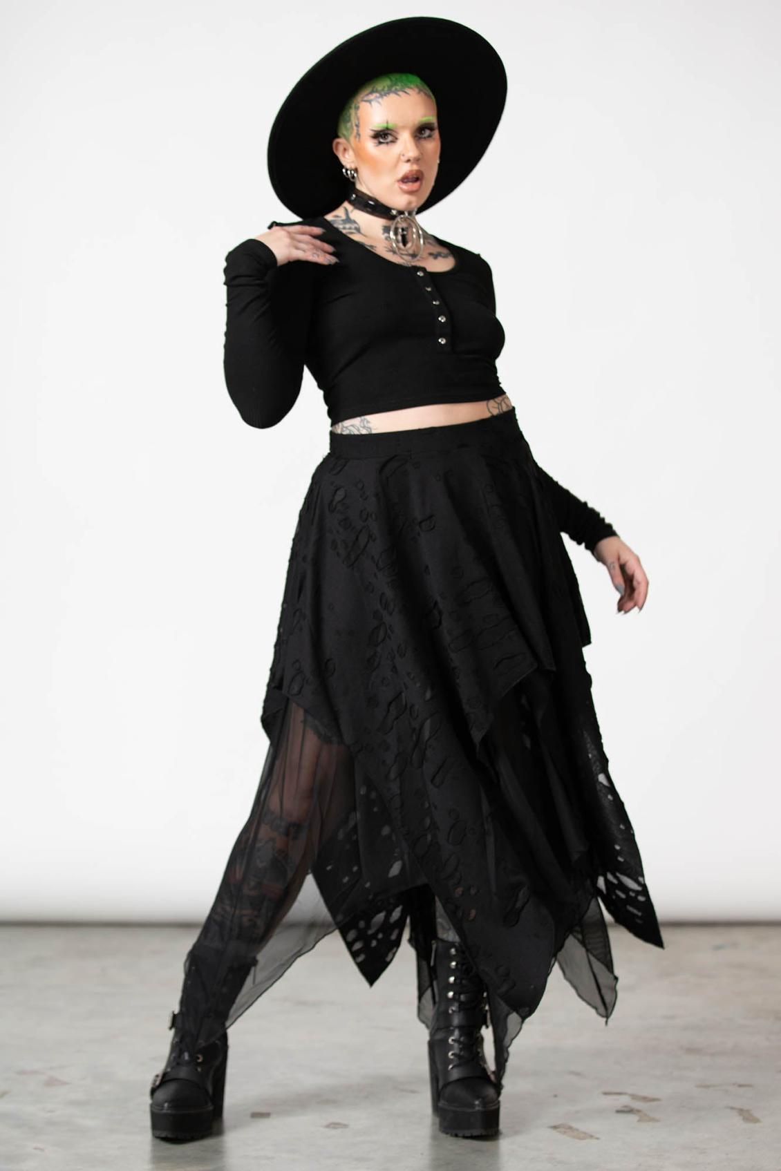 Women Maxi Skirts | Killstar Death Valley Skirt