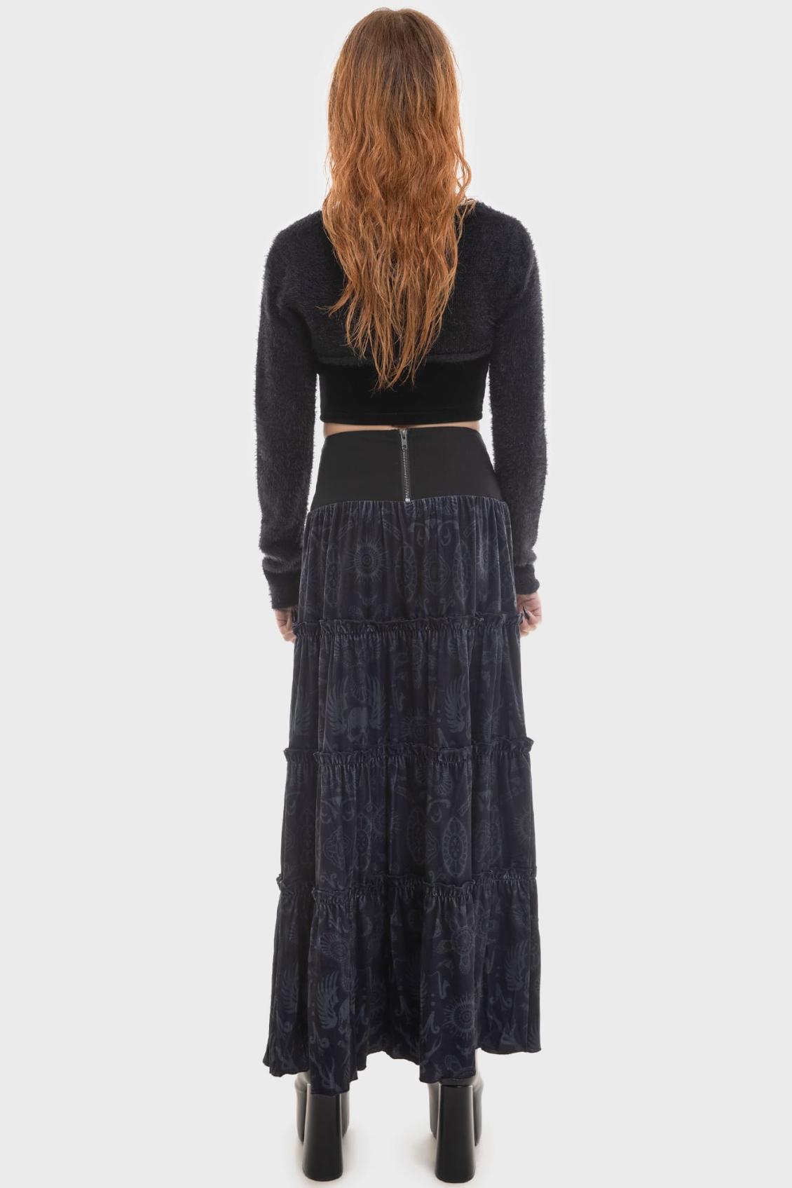 Women Maxi Skirts | Killstar Half Vamp Maxi Skirt