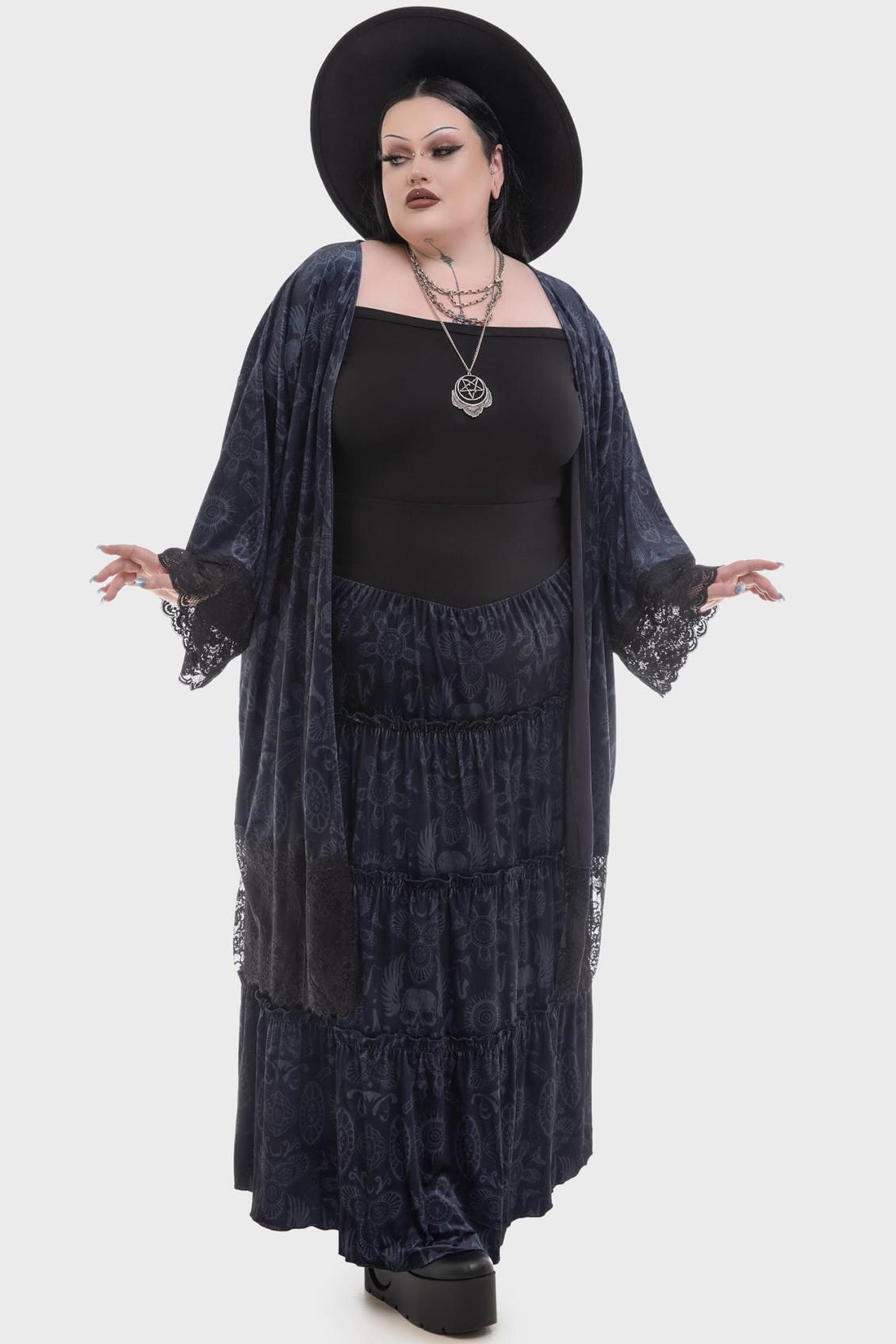 Women Maxi Skirts | Killstar Half Vamp Maxi Skirt