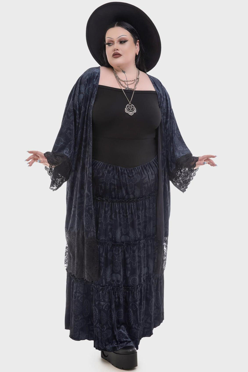 Women Maxi Skirts | Killstar Half Vamp Maxi Skirt