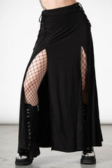 Women Maxi Skirts | Killstar Hellverina Split Maxi Skirt