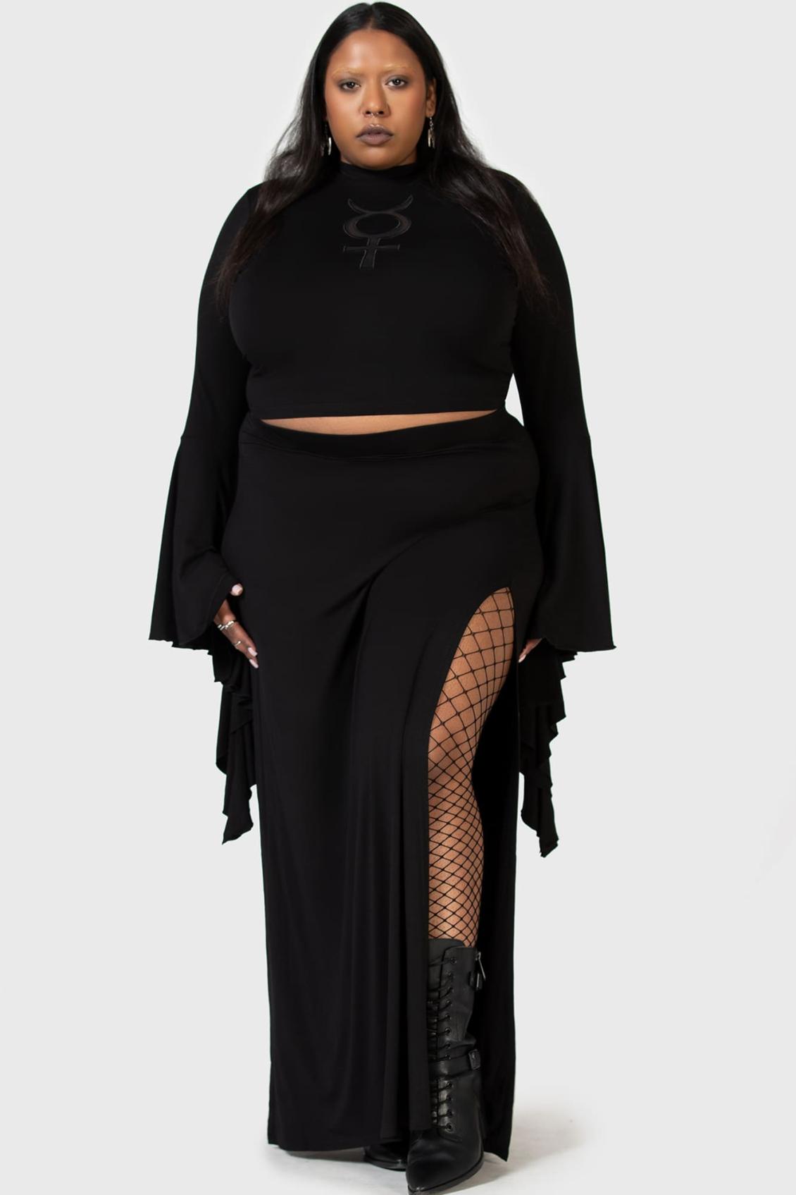Women Maxi Skirts | Killstar Nocturnal Shade Maxi Skirt