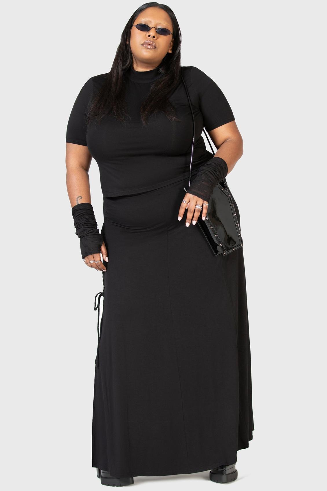 Women Maxi Skirts | Killstar Secretly Weep Maxi Skirt