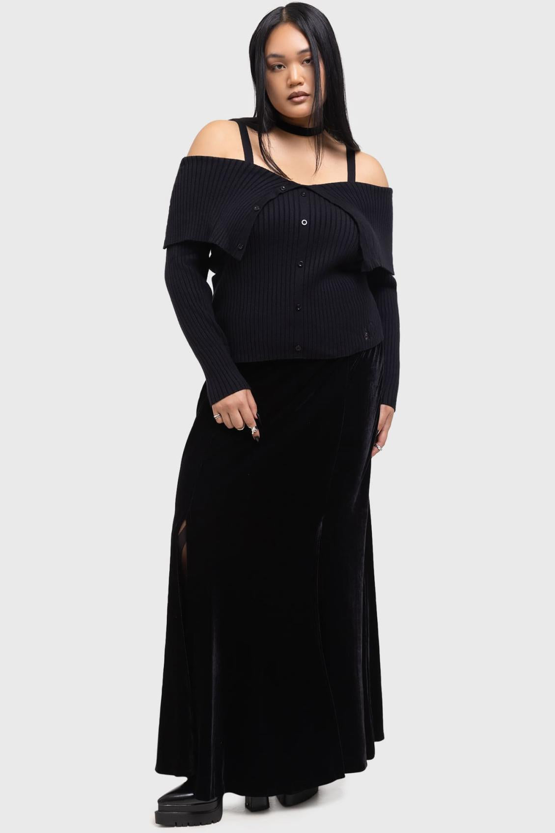 Women Maxi Skirts | Killstar Void Viper Skirt