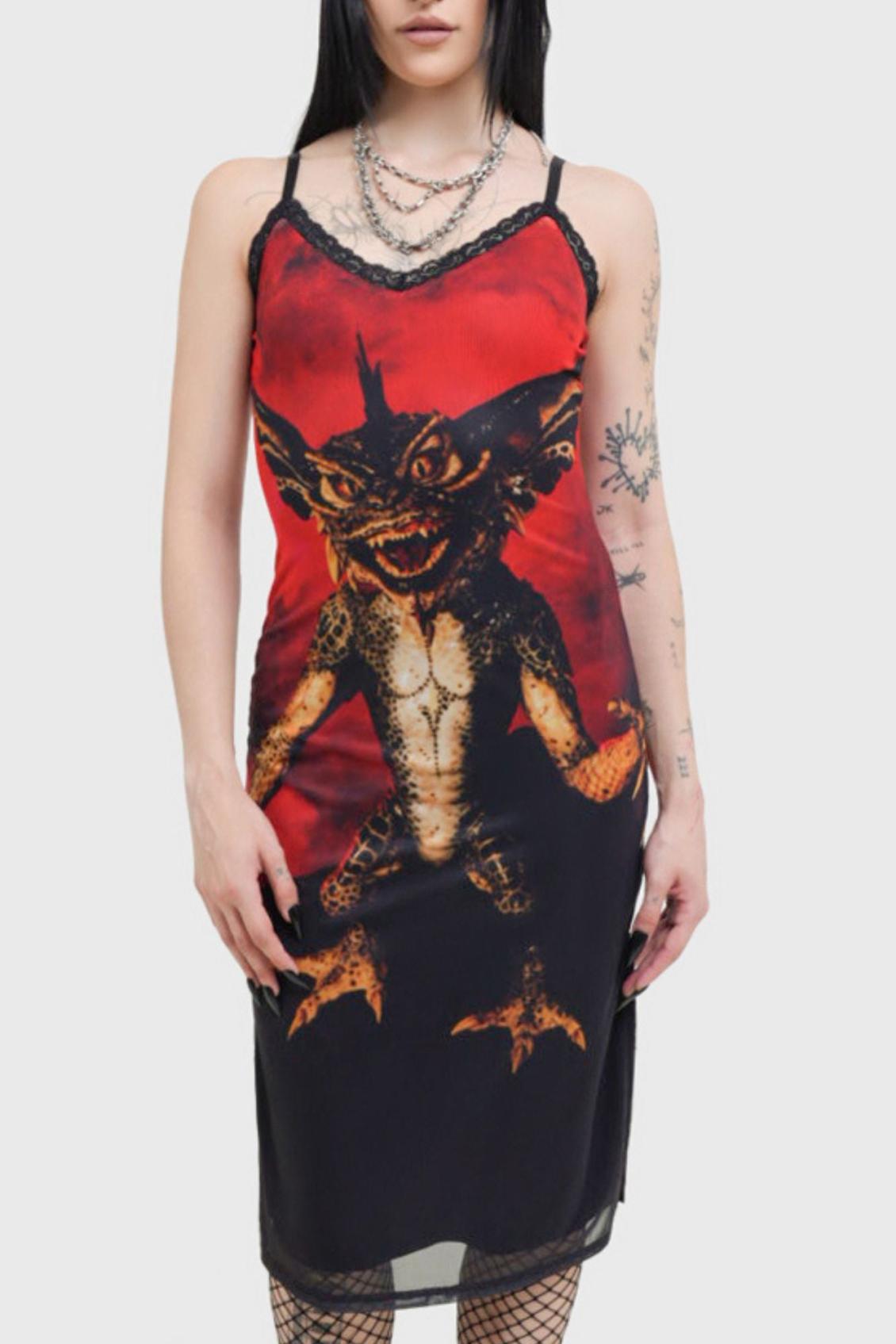 Women Midi | Killstar Gremlin Mohawk Mesh Midi Dress