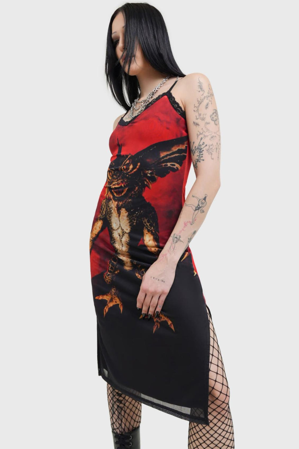 Women Midi | Killstar Gremlin Mohawk Mesh Midi Dress