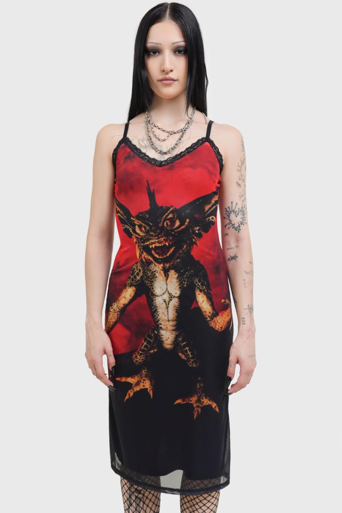 Women Midi | Killstar Gremlin Mohawk Mesh Midi Dress