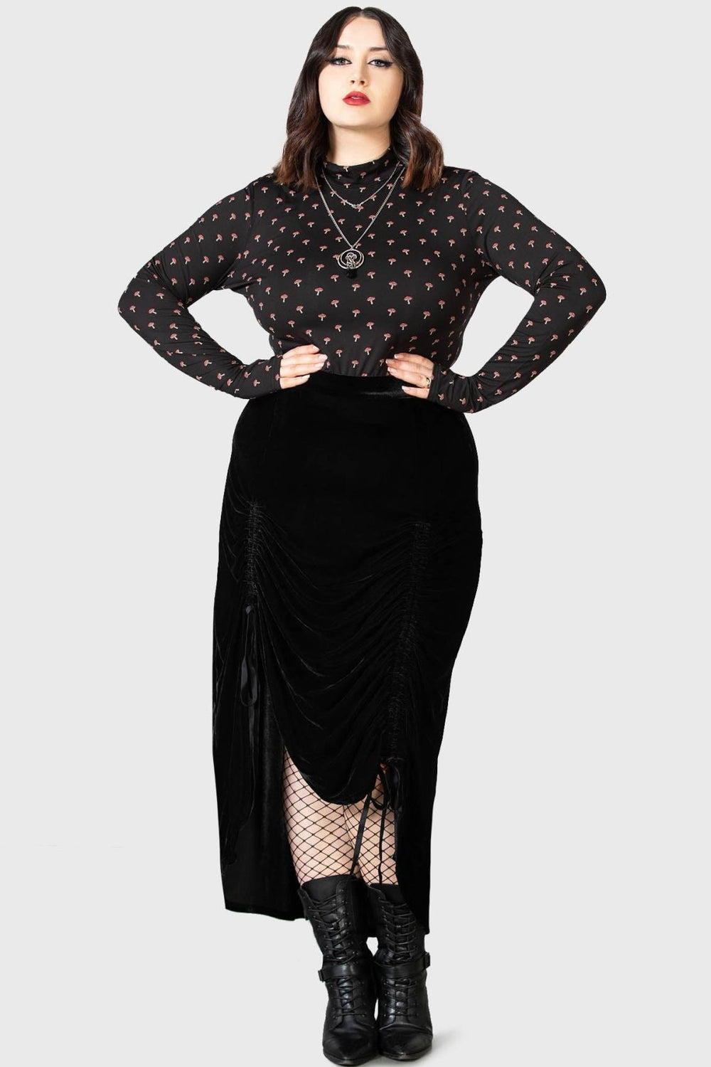 Women Midi Skirts | Killstar Daldina Midi Skirt