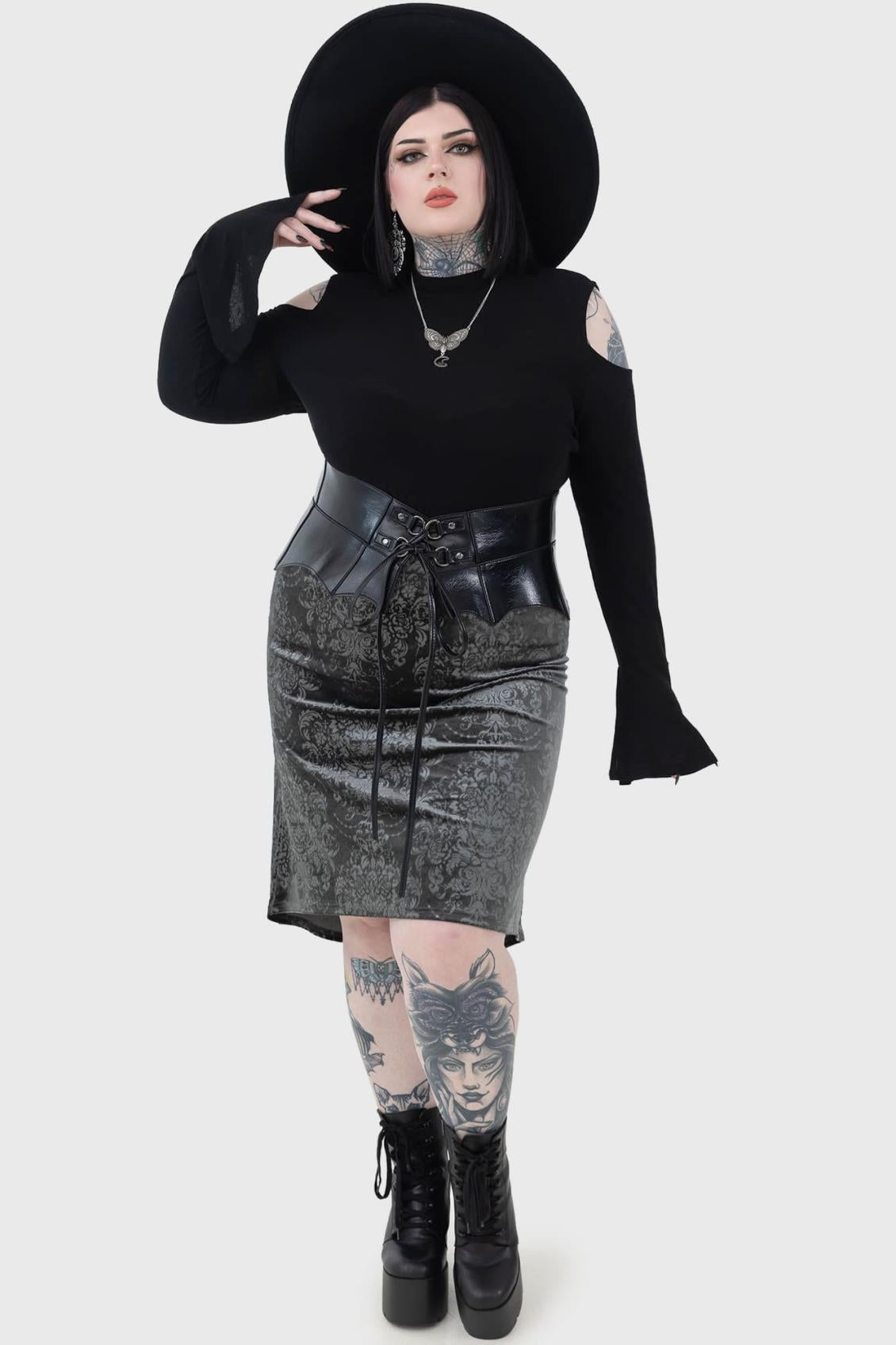 Women Midi Skirts | Killstar Haunted Lover Midi Skirt