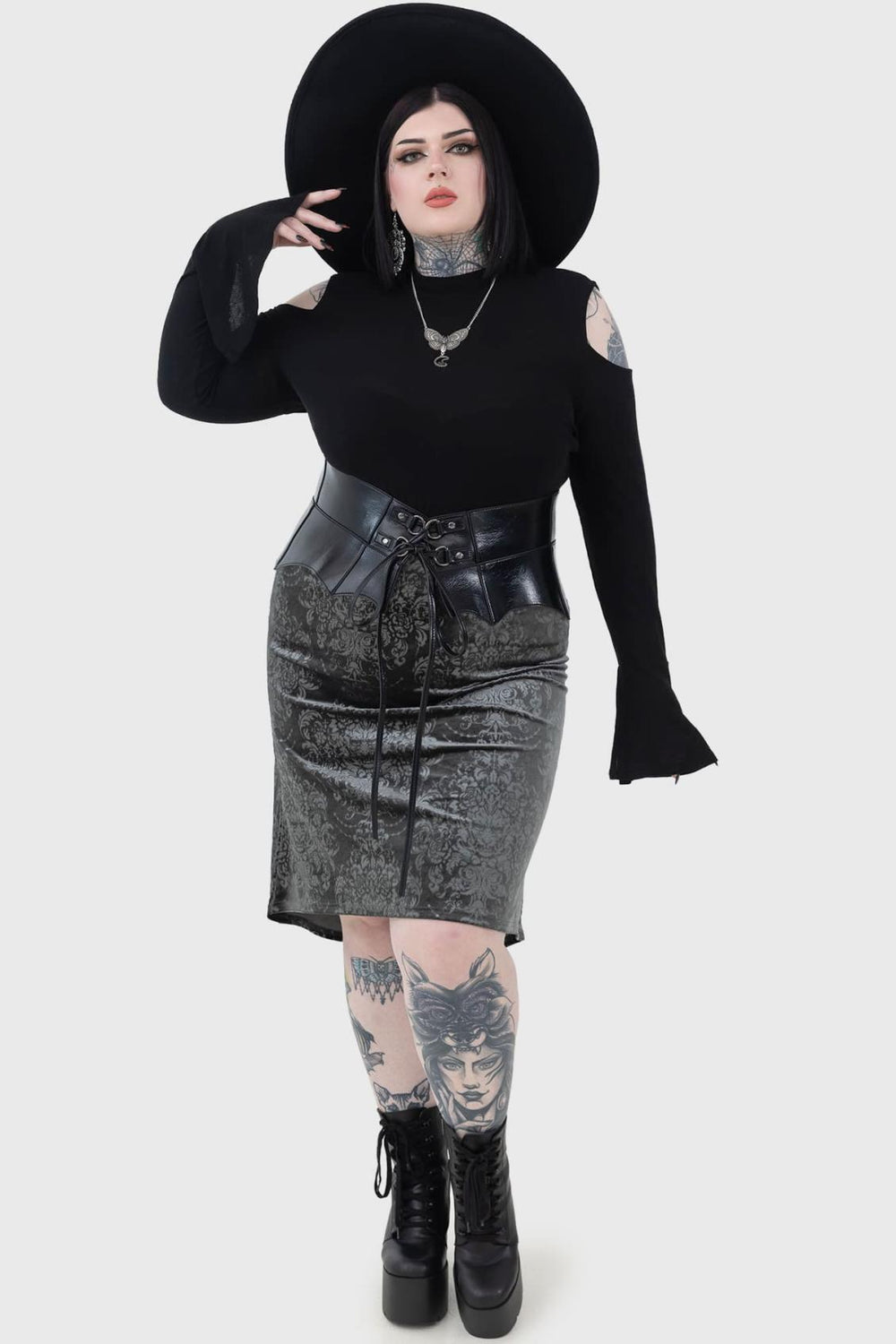 Women Midi Skirts | Killstar Haunted Lover Midi Skirt