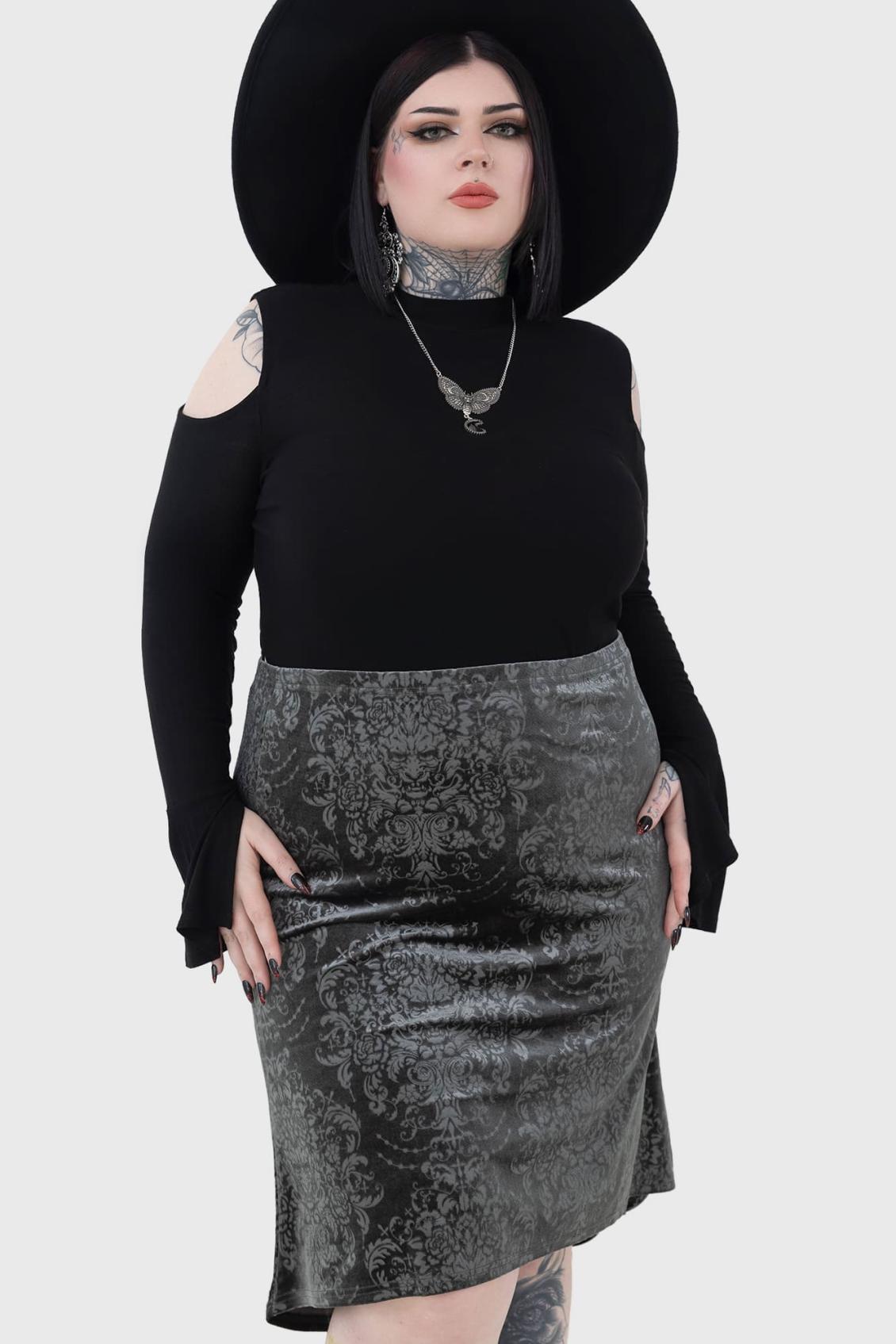 Women Midi Skirts | Killstar Haunted Lover Midi Skirt