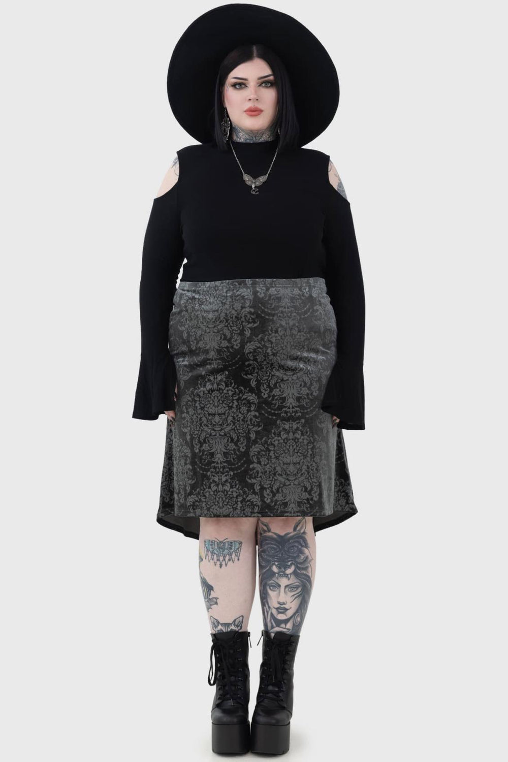 Women Midi Skirts | Killstar Haunted Lover Midi Skirt