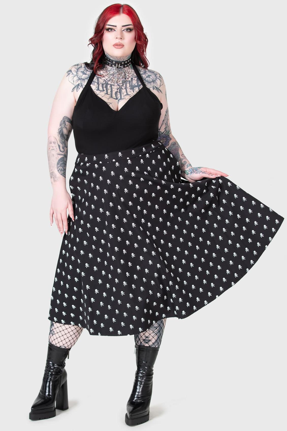 Women Midi Skirts | Killstar Lay Dead Midi Skirt