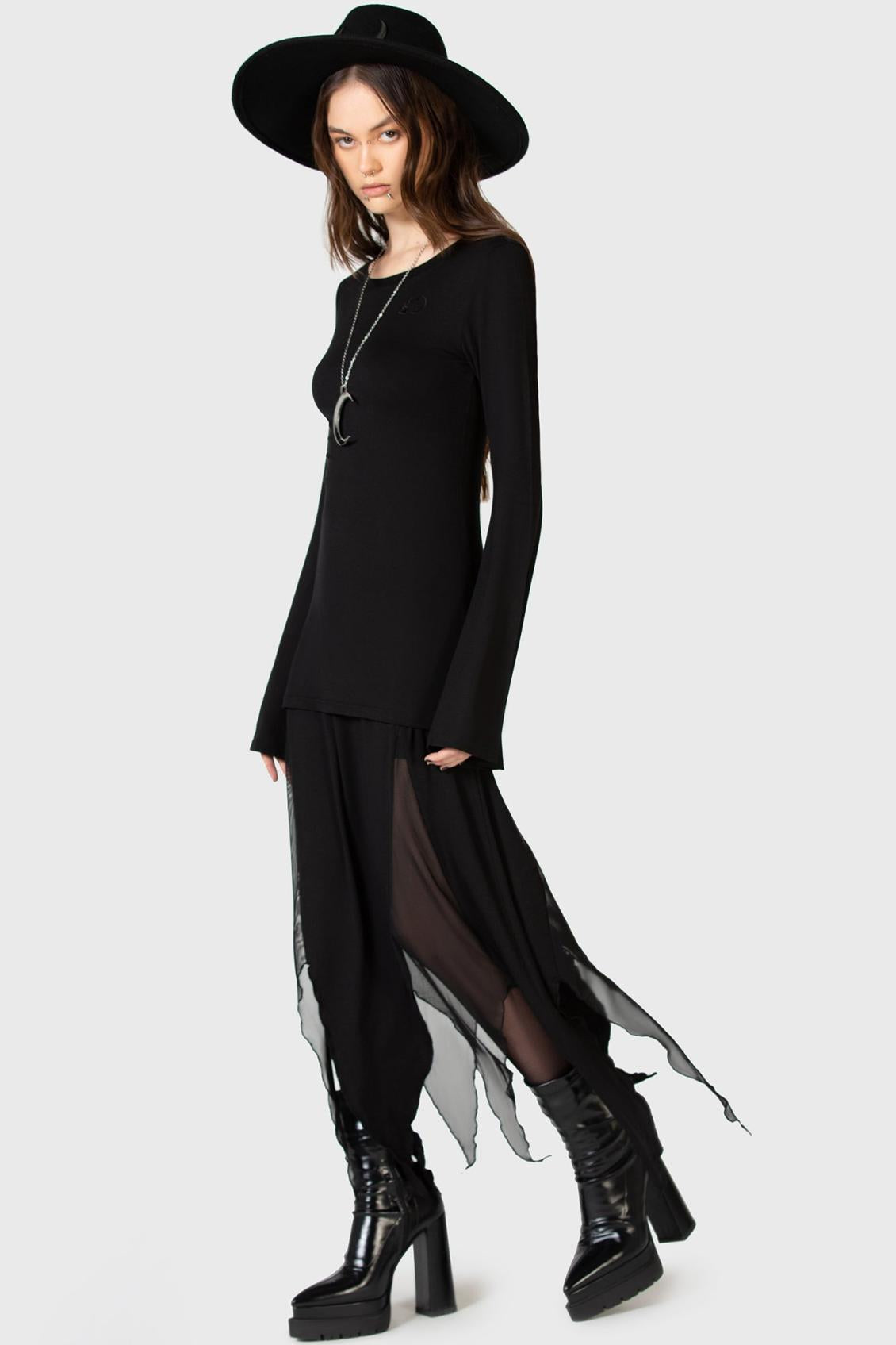 Women Midi Skirts | Killstar The Grimmer The Better Midi Skirt