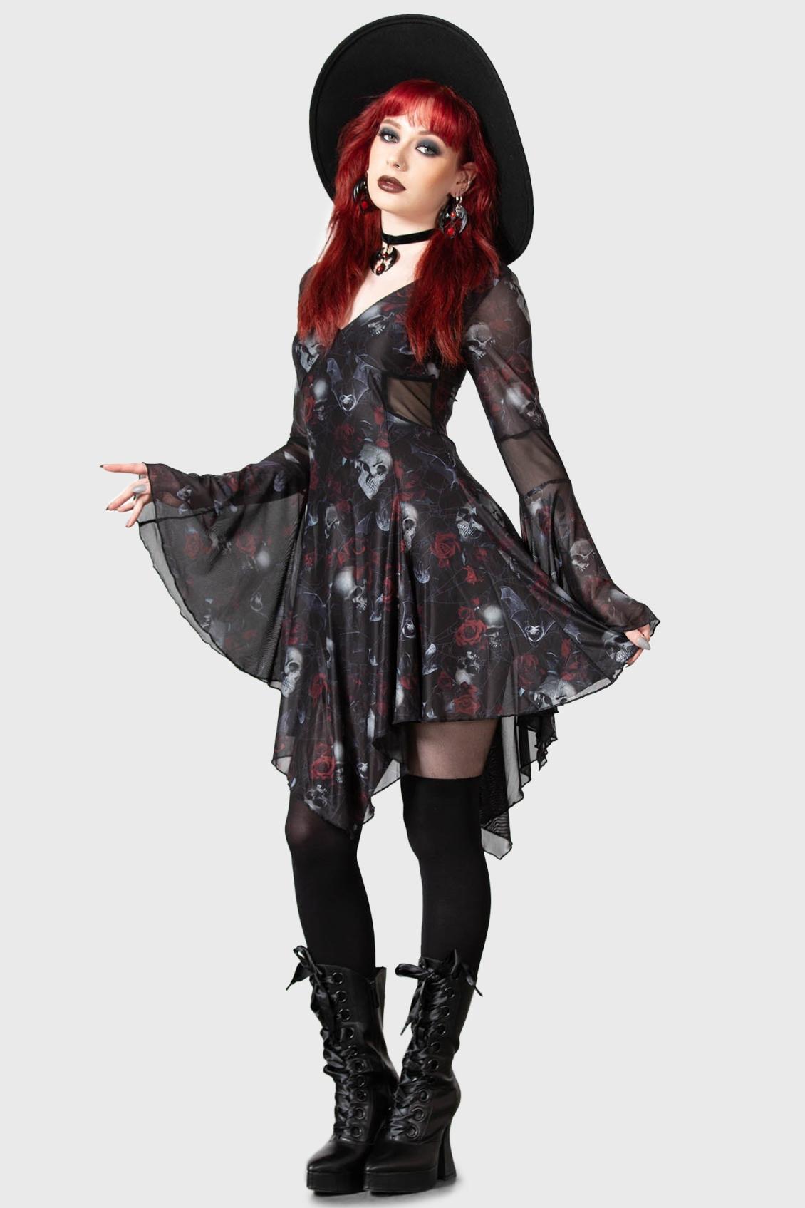 Women Mini | Killstar Bellflora Mesh Dress