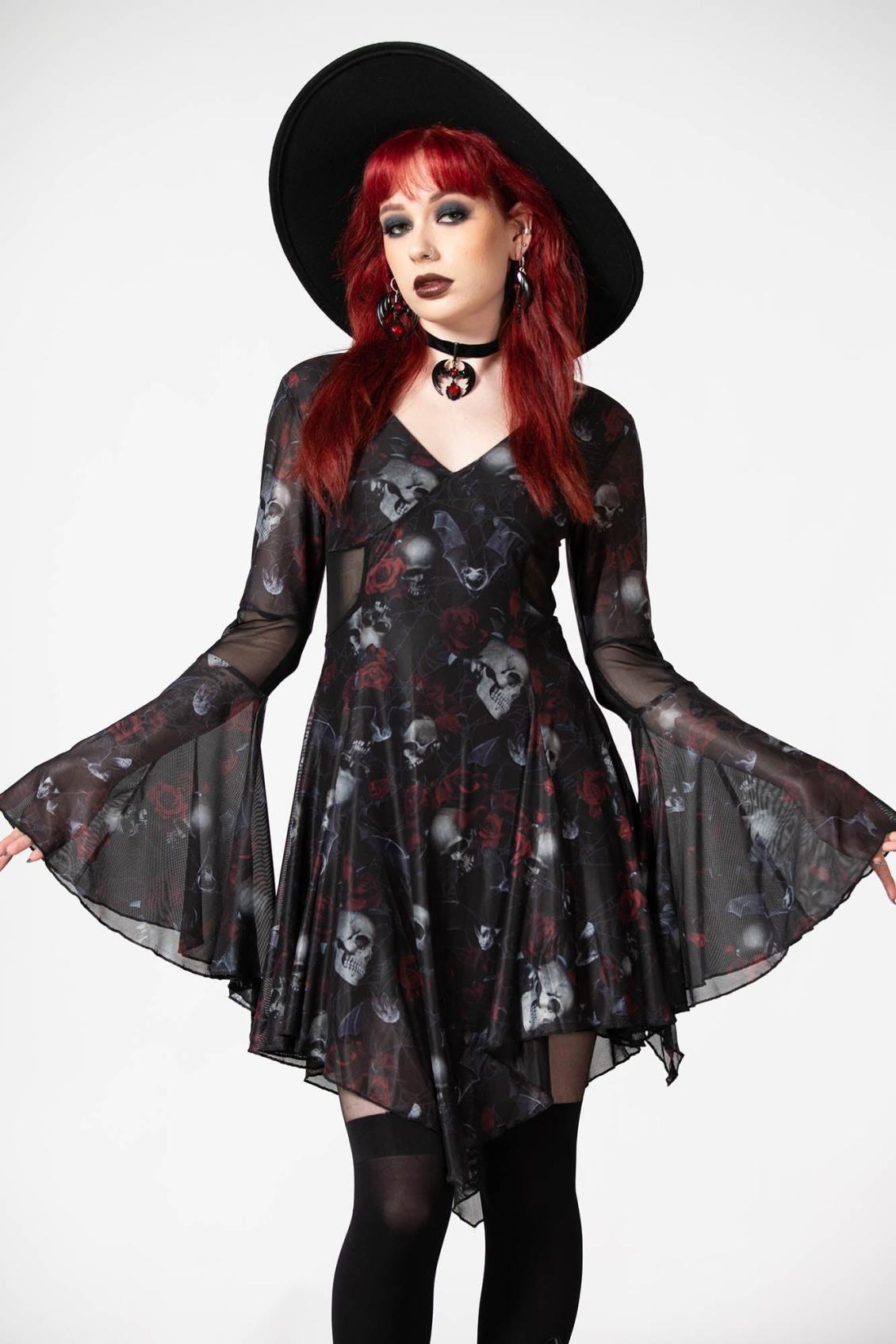 Women Mini | Killstar Bellflora Mesh Dress