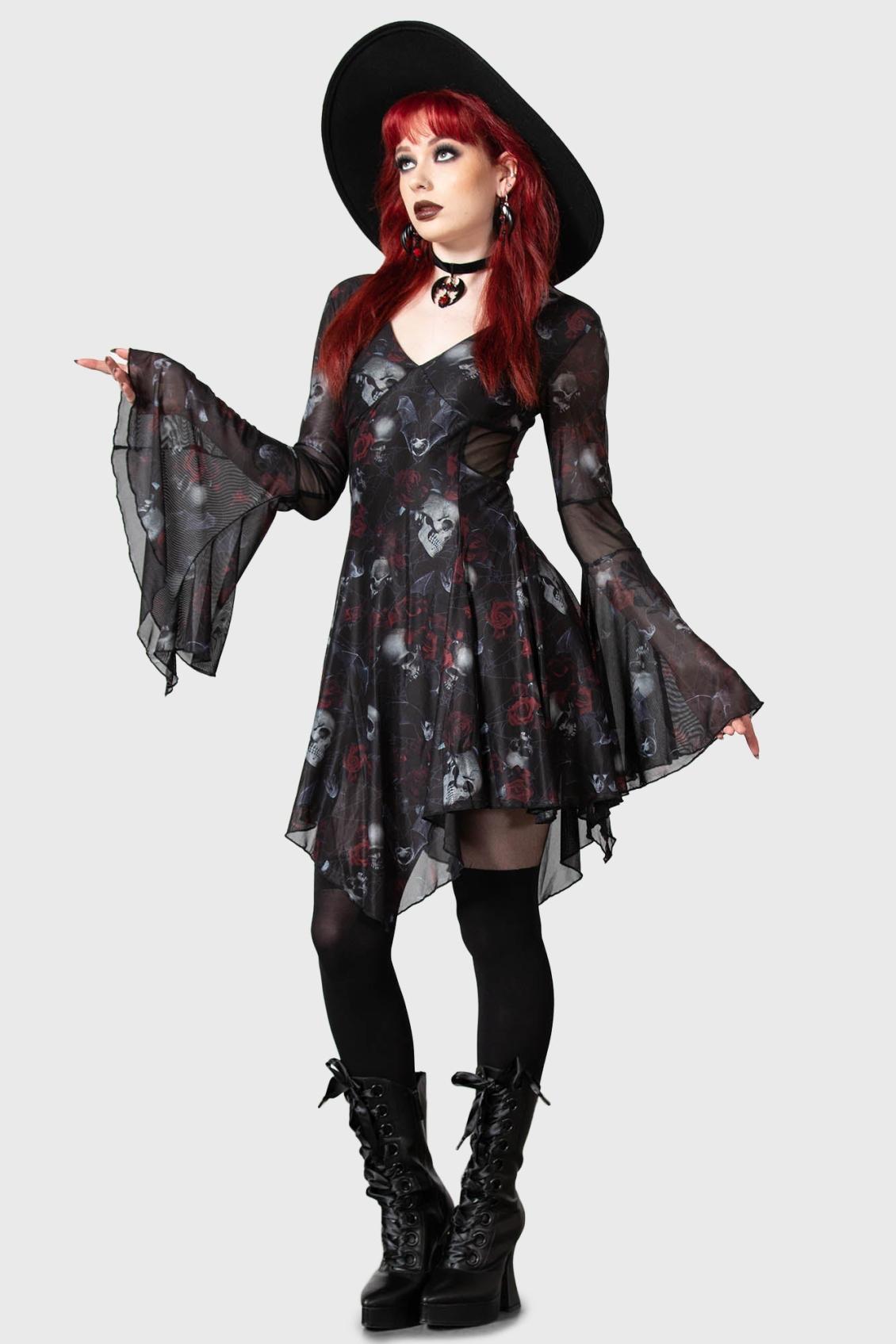 Women Mini | Killstar Bellflora Mesh Dress