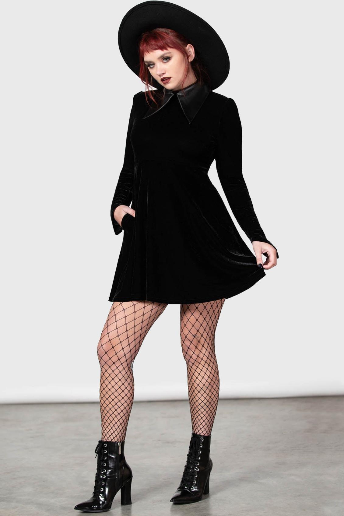 Women Mini | Killstar Cathedral II Skater Dress [B]