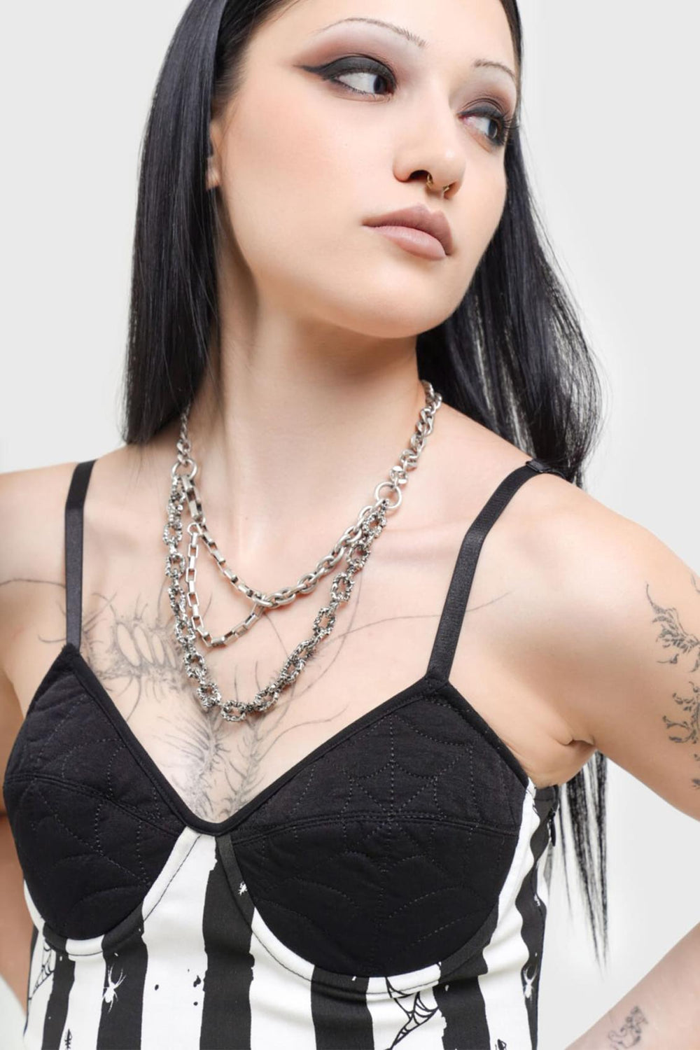 Women Mini | Killstar Distressed Stripe Bodycon Dress