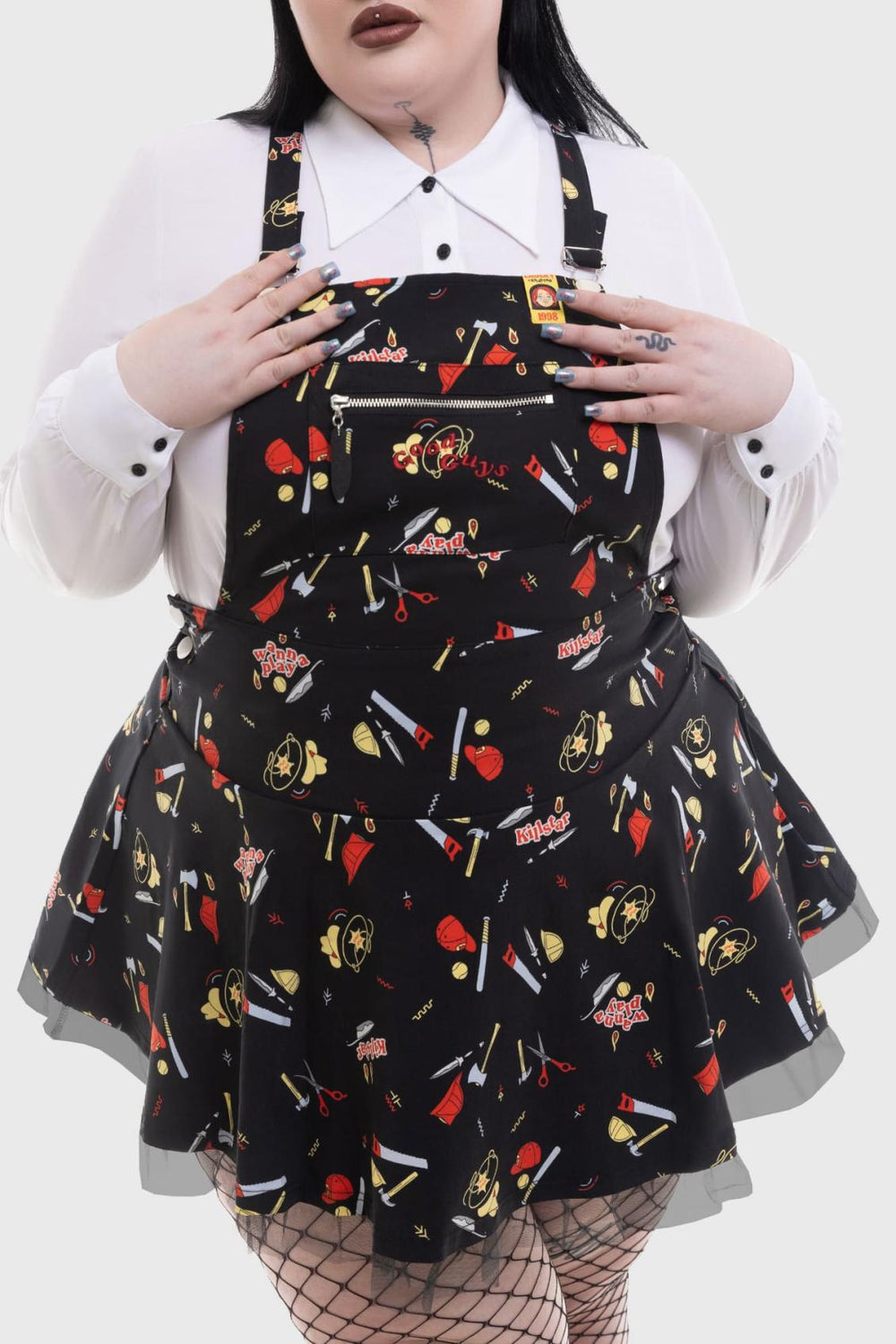Women Mini | Killstar It&#039;s Time To Play Pinafore Dress