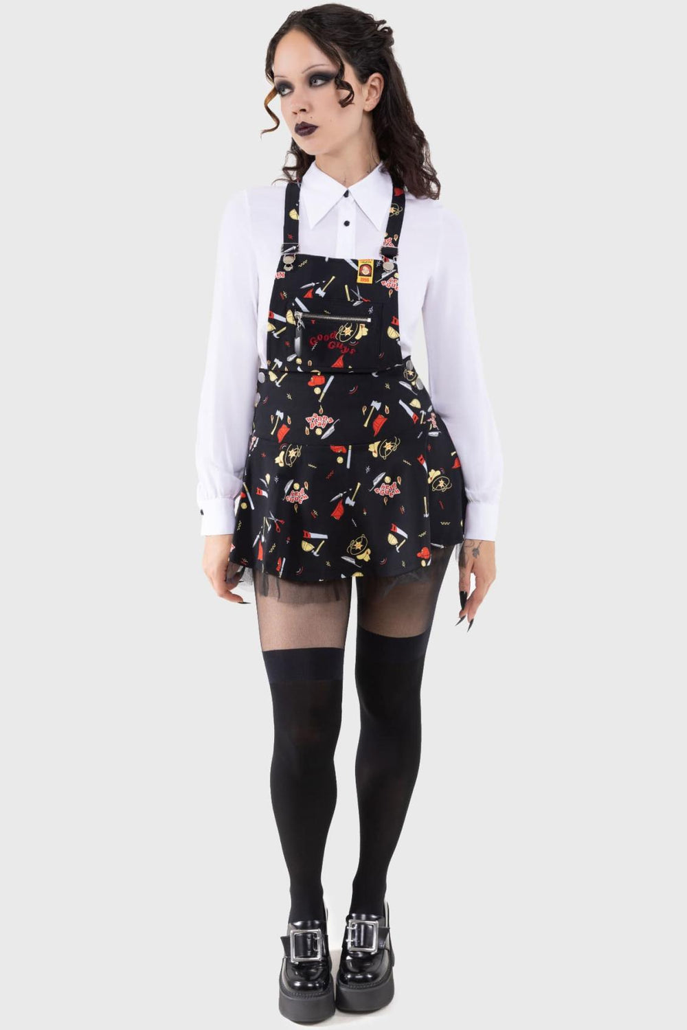 Women Mini | Killstar It&#039;s Time To Play Pinafore Dress
