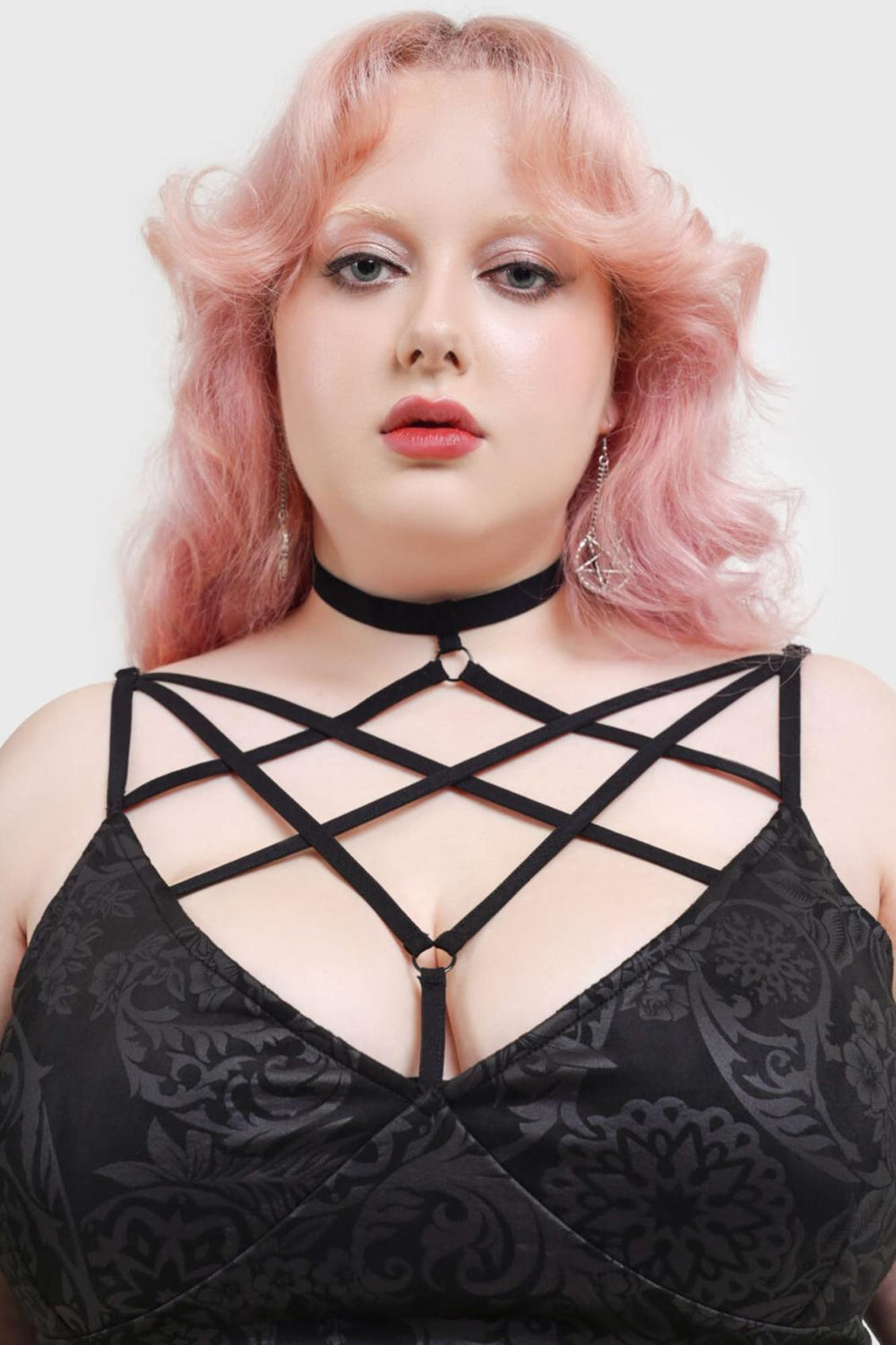 Women Mini | Killstar Magica Skater Dress [BLACK LILY]