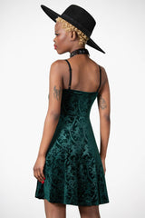 Women Mini | Killstar Mistress Of Mayhem Skater Dress [EMERALD]