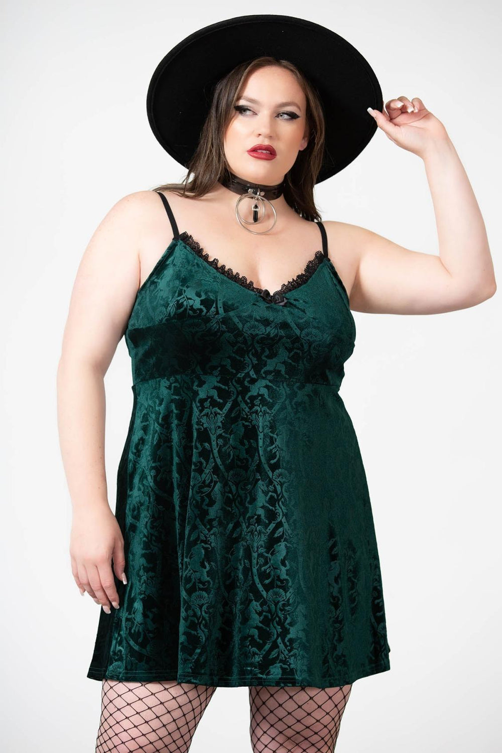 Women Mini | Killstar Mistress Of Mayhem Skater Dress [EMERALD]