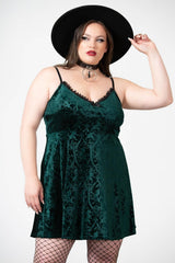 Women Mini | Killstar Mistress Of Mayhem Skater Dress [EMERALD]