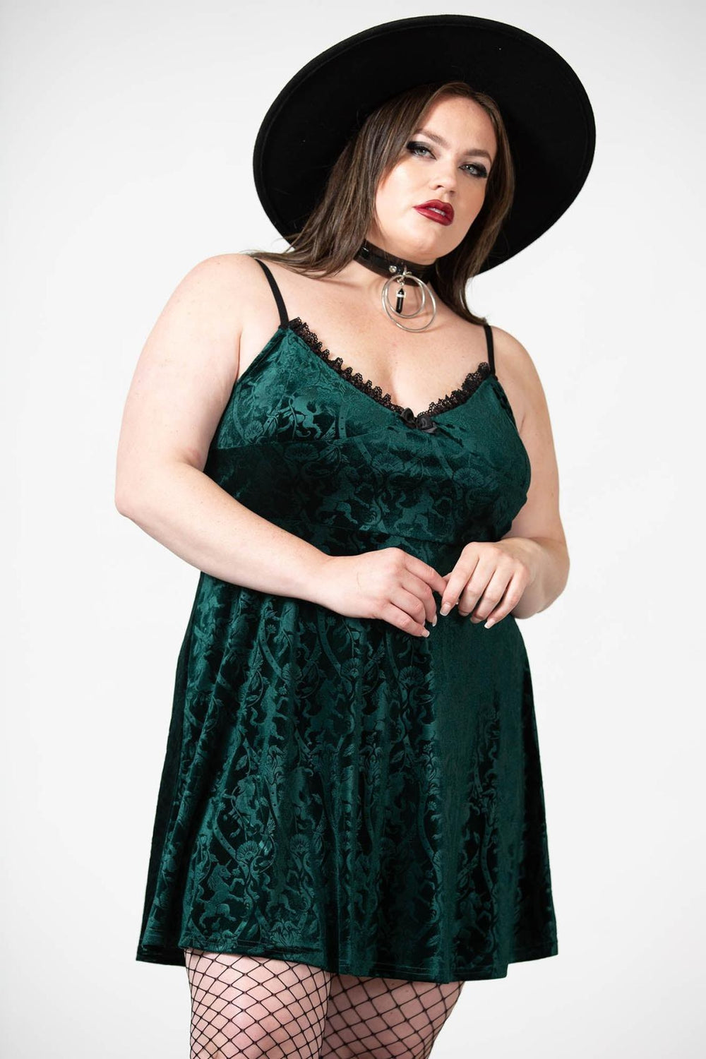 Women Mini | Killstar Mistress Of Mayhem Skater Dress [EMERALD]