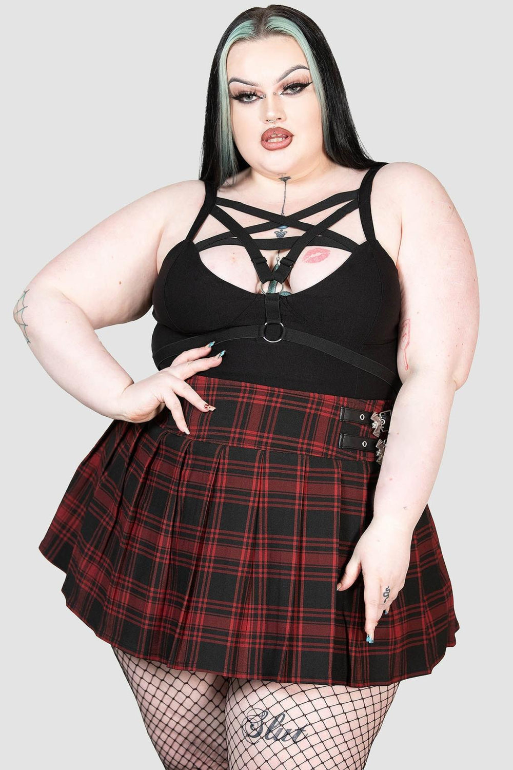 Women Mini Skirts | Killstar Bat Girl Skirt [TARTAN]